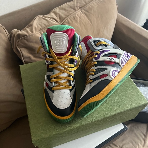 Gucci Basketball sneaker Men size 8 Brand New Gucci Size 7 = a Us 8 - Picture 1 of 6